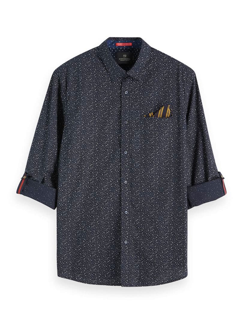 All-over print chest pocket