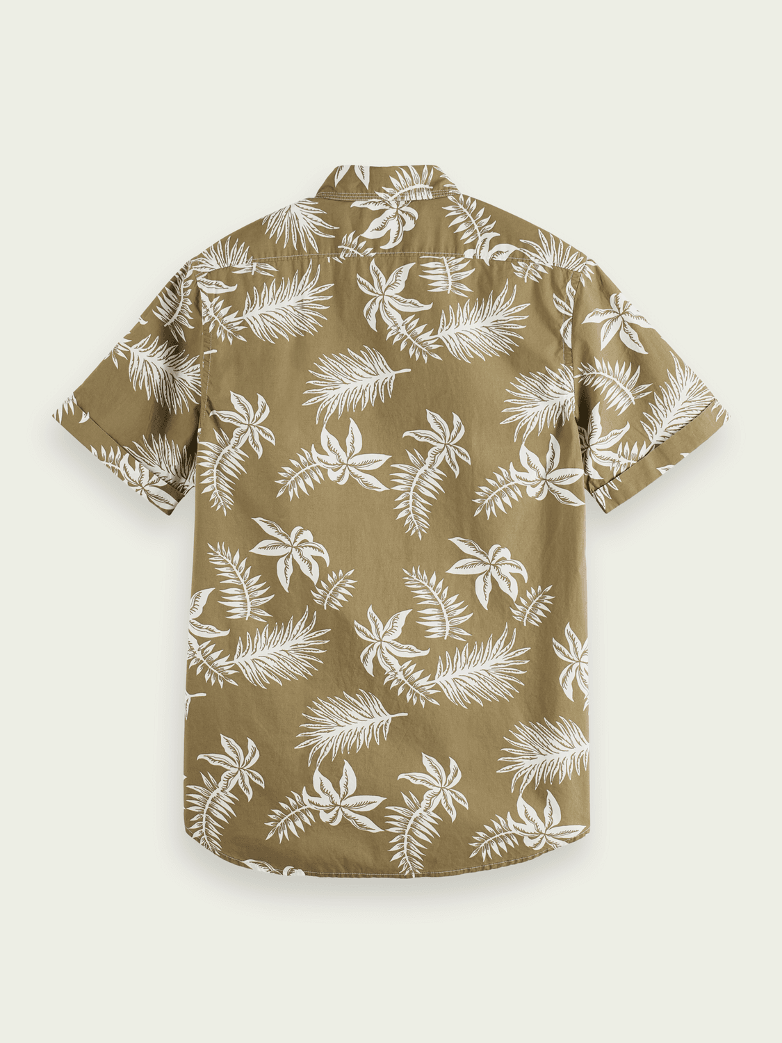 Printed washed poplin shirt