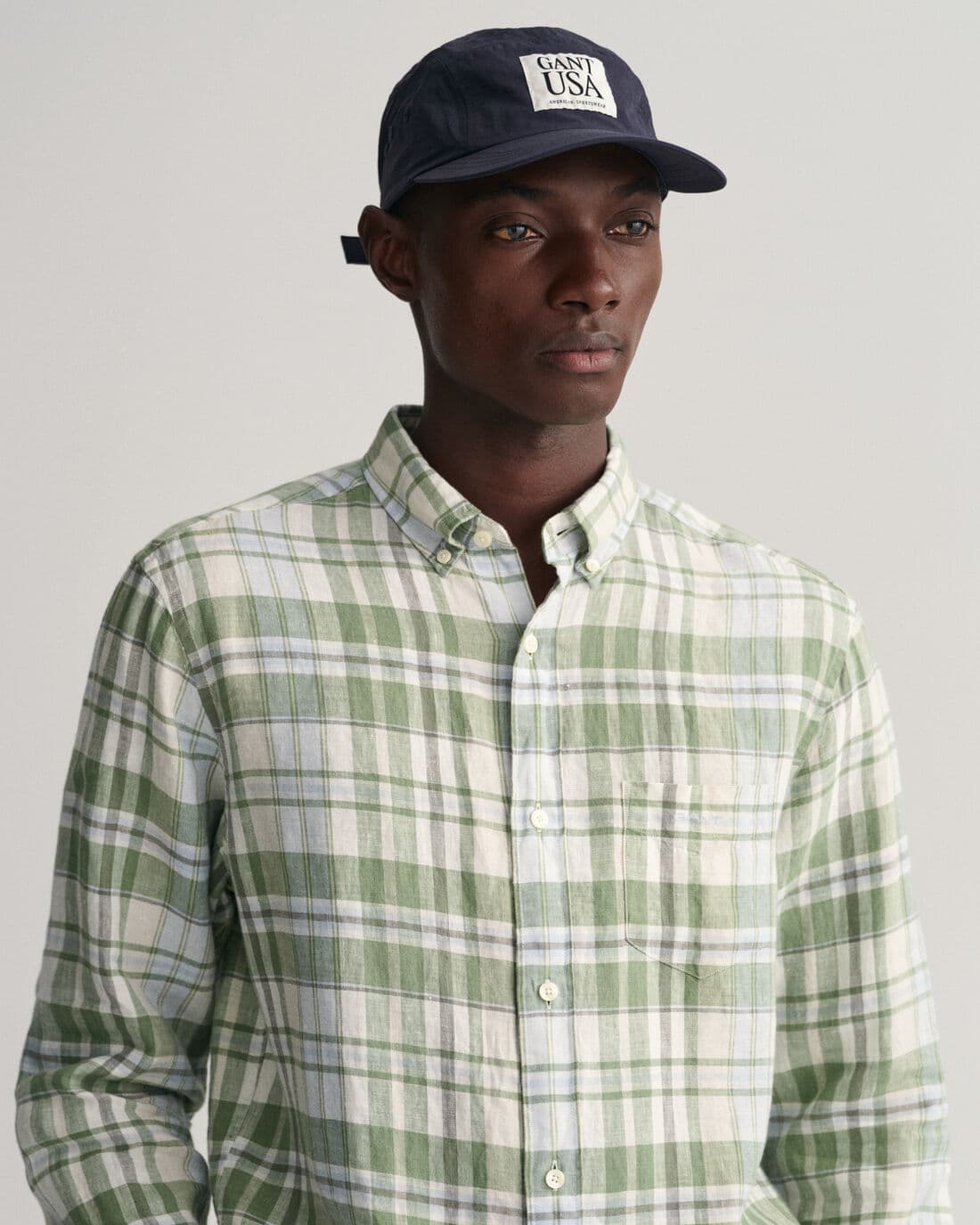 Reg linen madras shirt