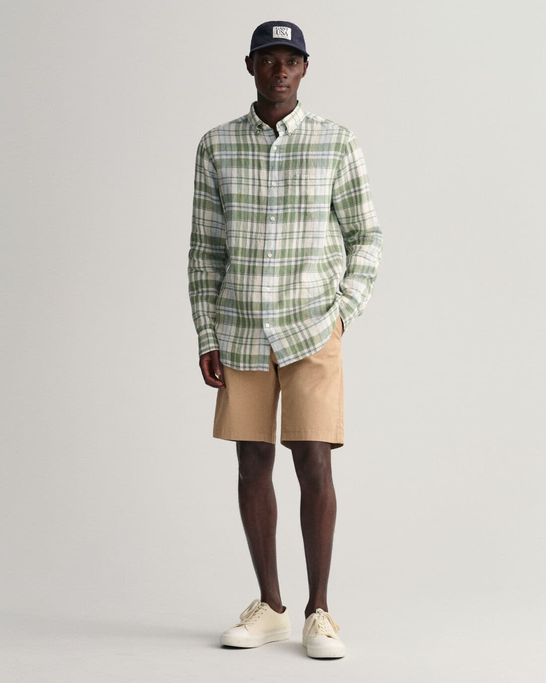 Reg linen madras shirt