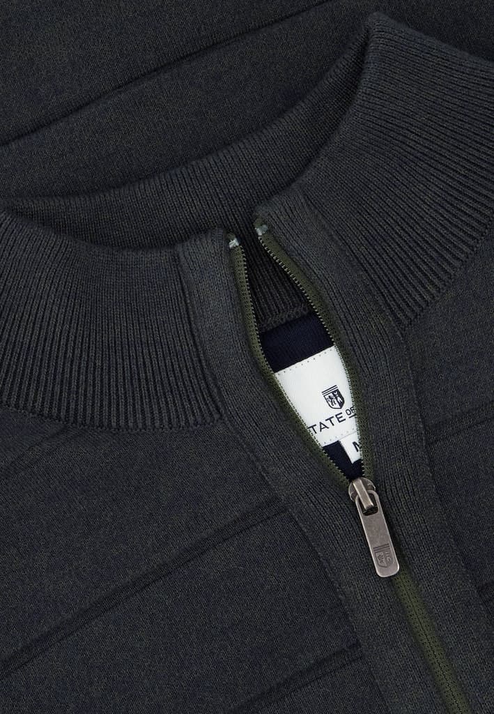 Cardigan plain zipper