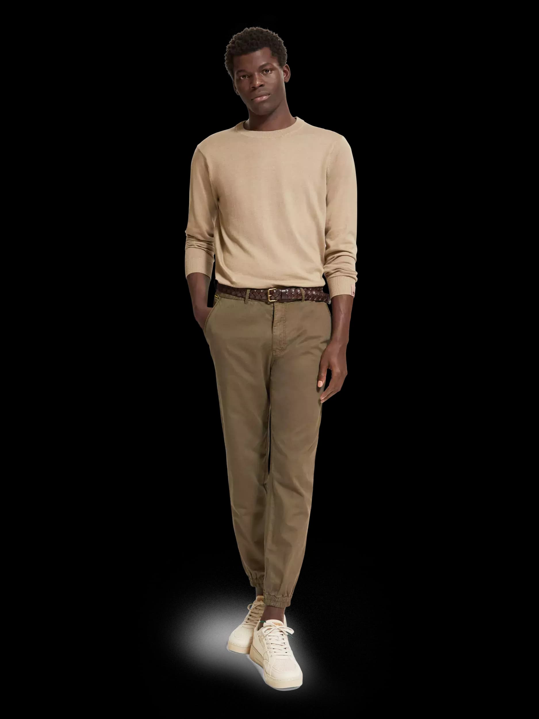 Linen blend c-neck