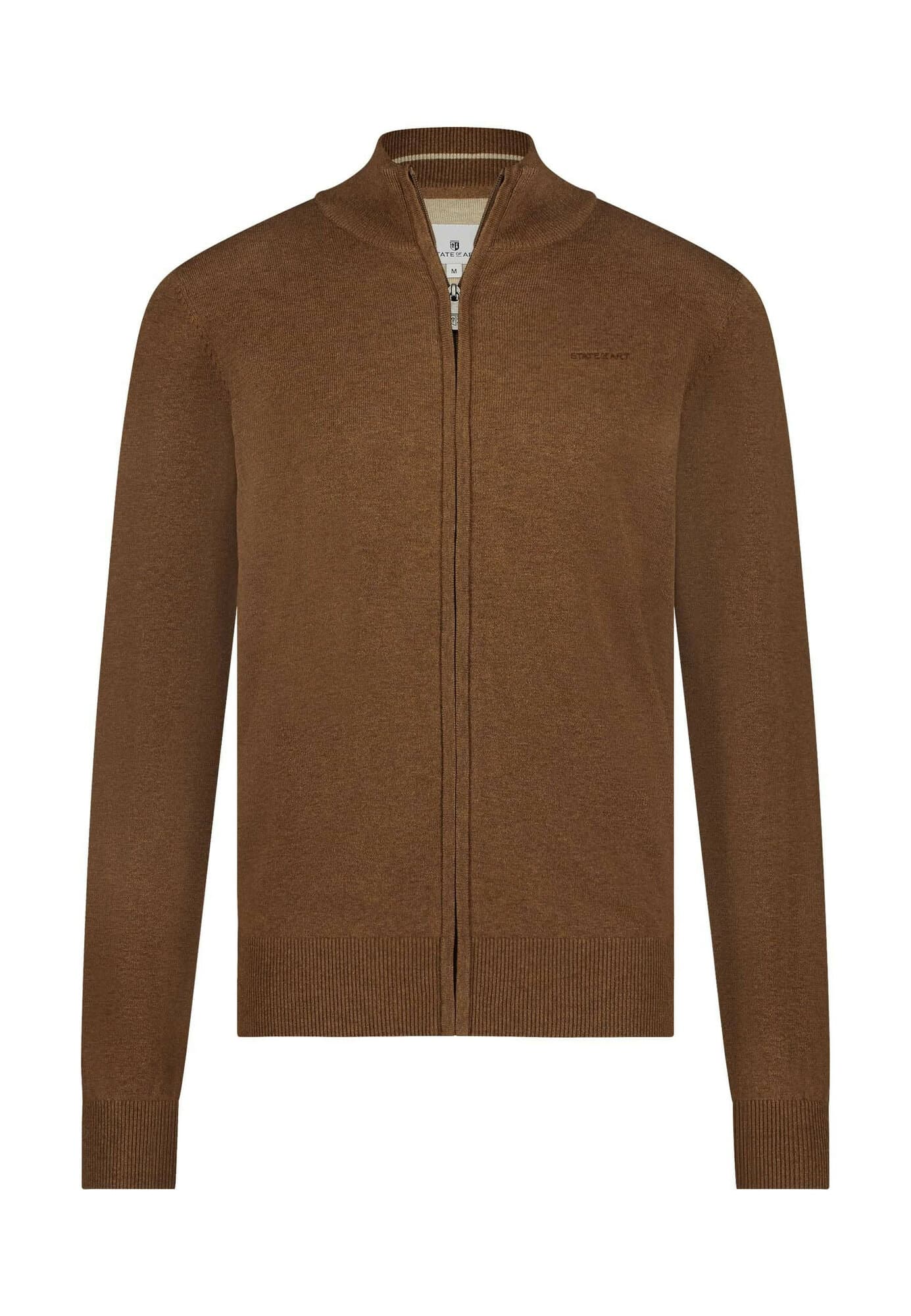 Cardigan plain zipper closure