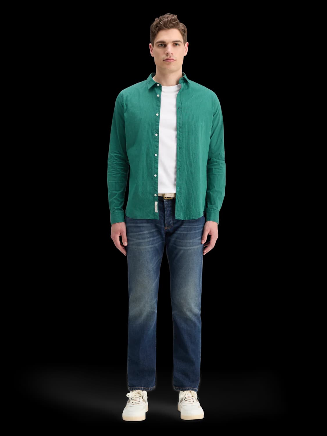 Esstential poplin stripe bd ls