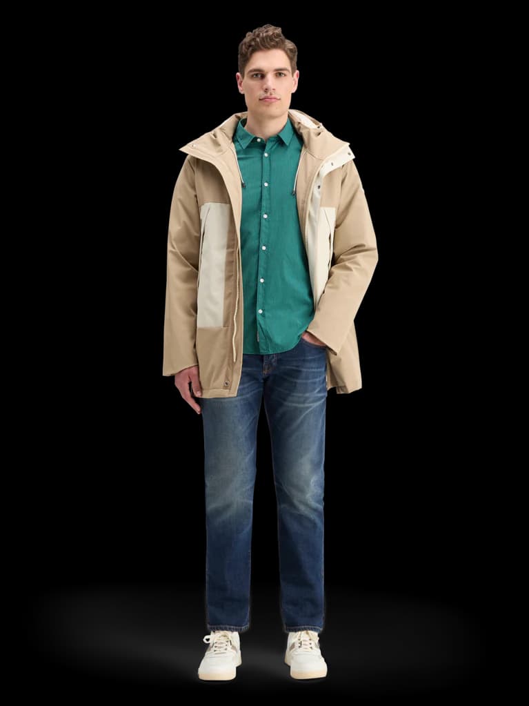 Esstential poplin stripe bd ls