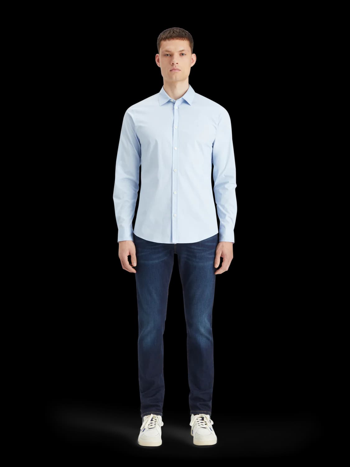 Core poplin solid slim