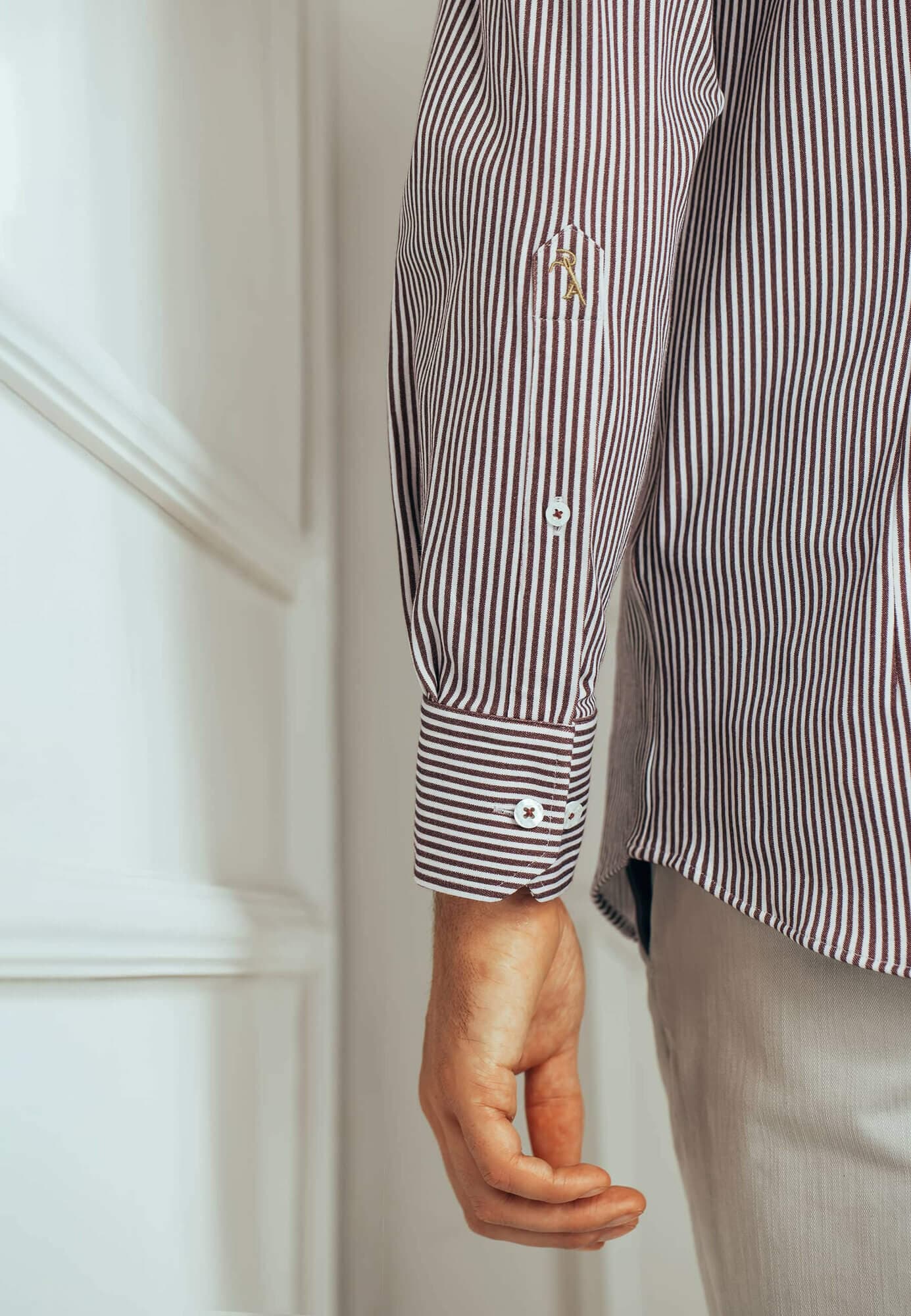 Striped printed jersey