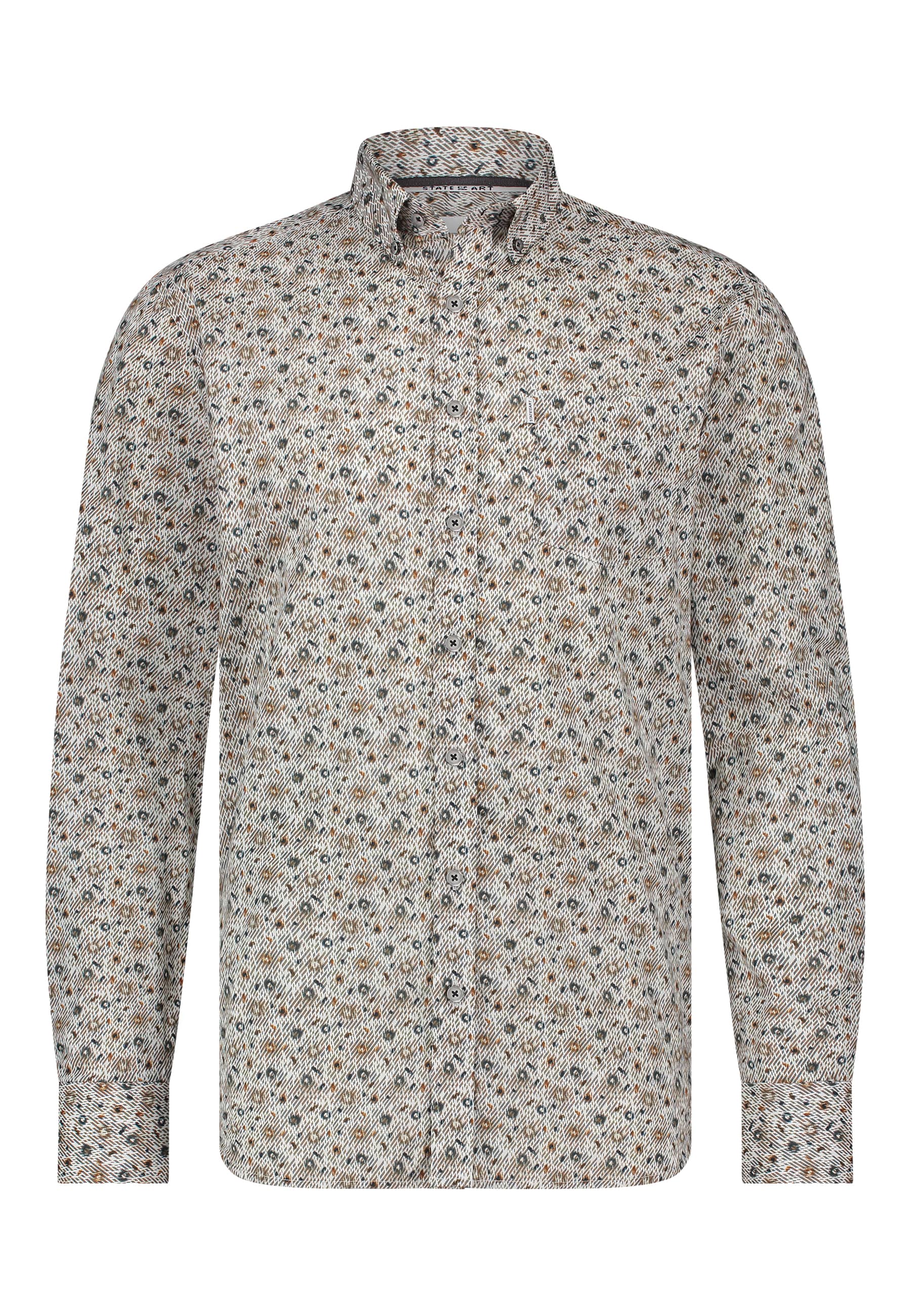 Poplin print ls