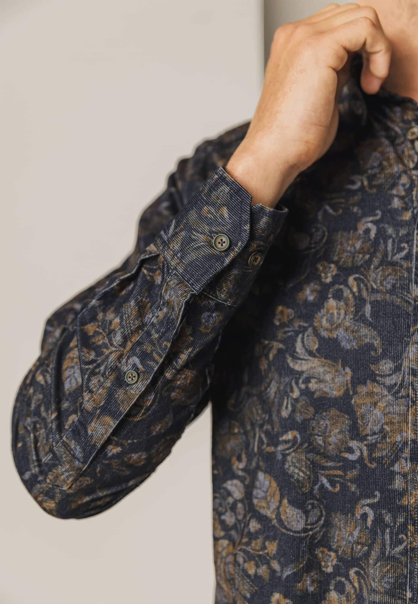 Printed corduroy