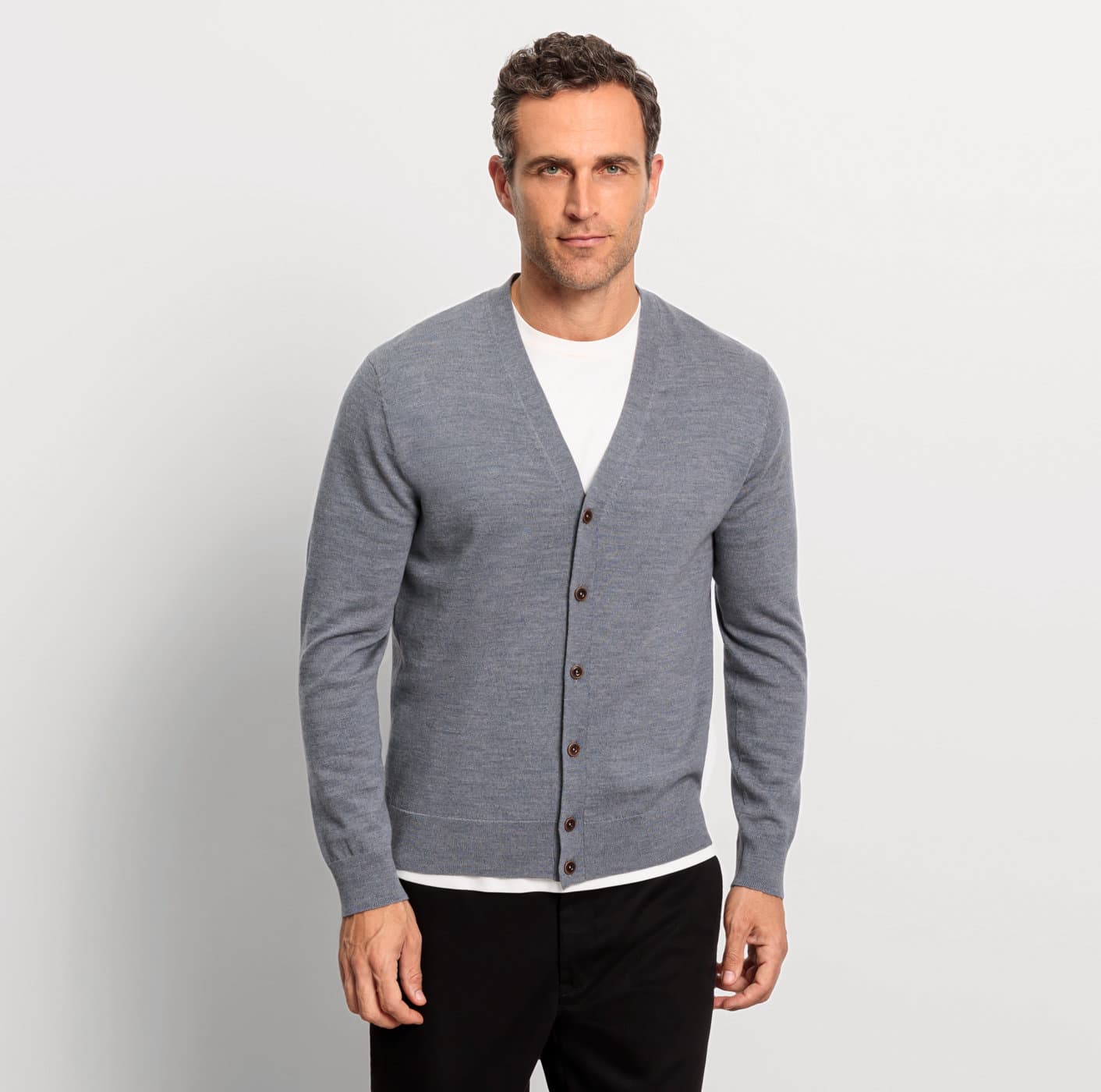 Cardigan basic merino