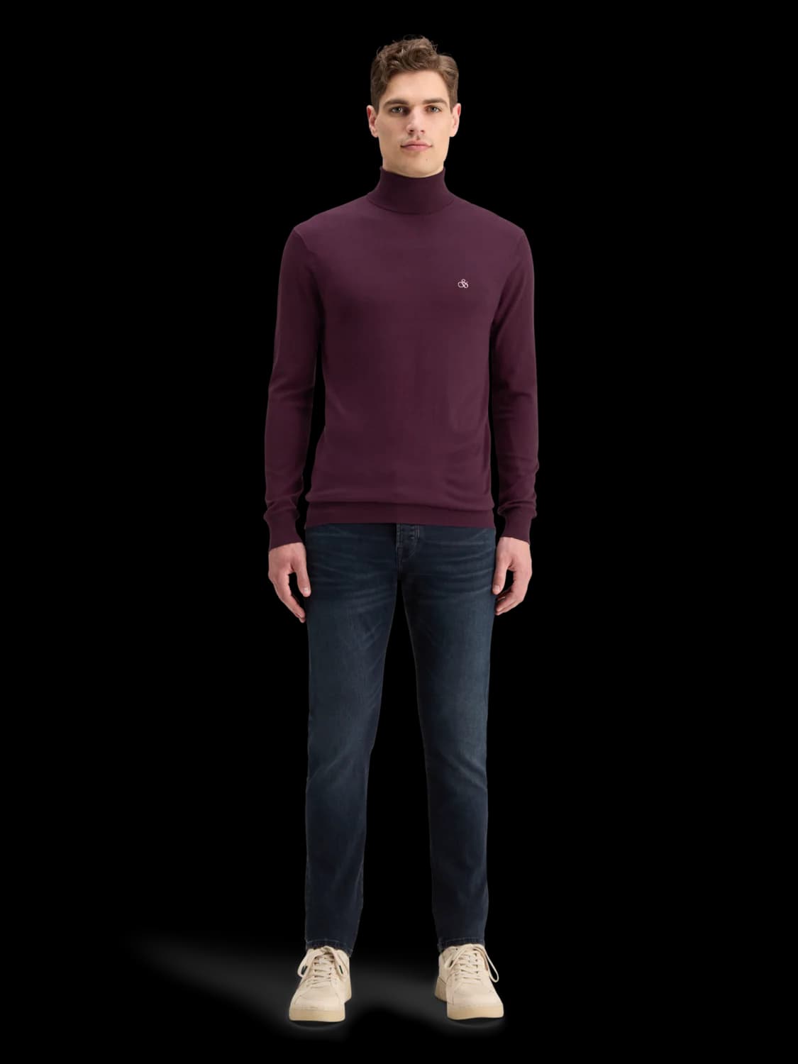 Turtleneck viscose sweater