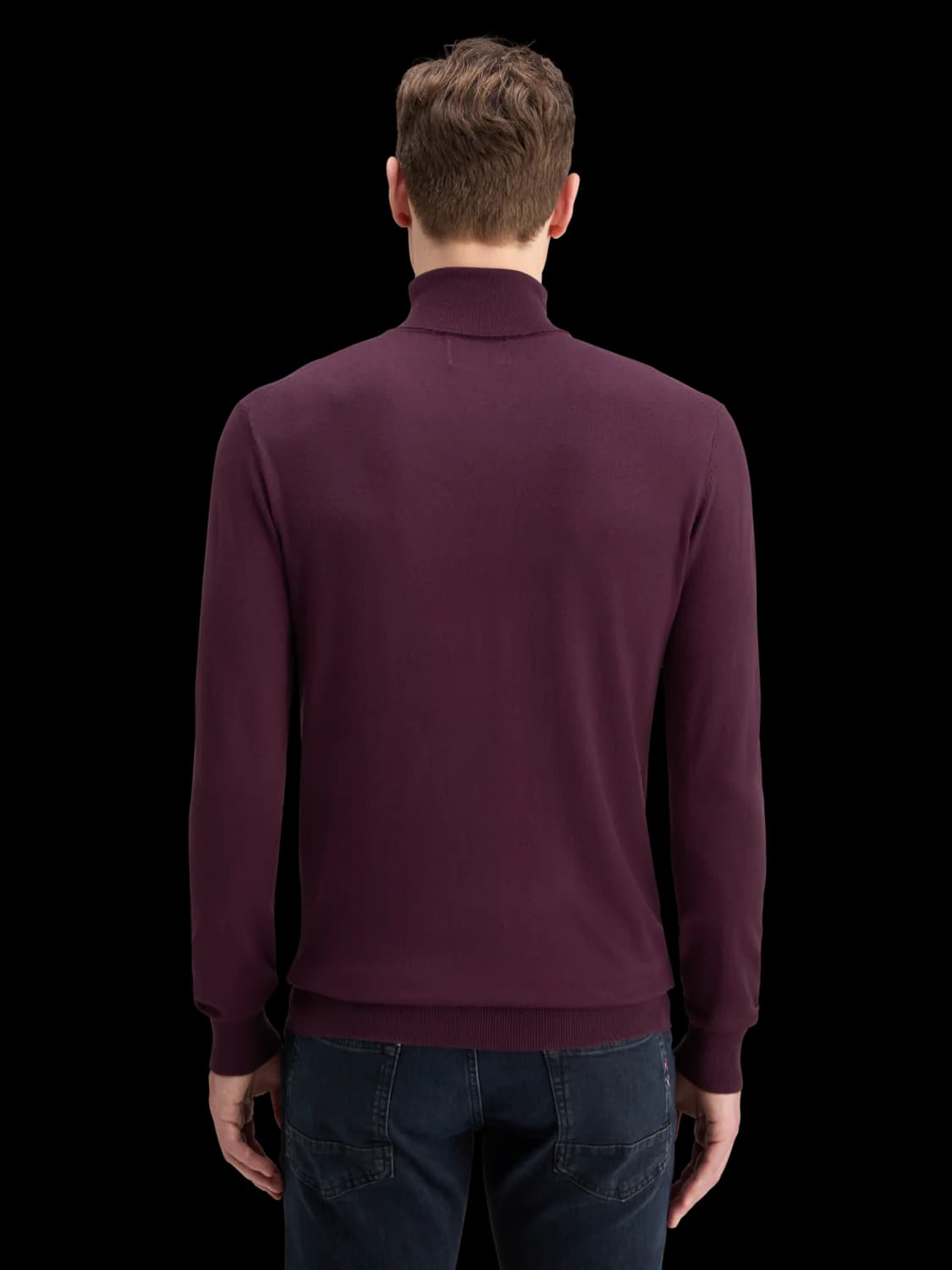 Turtleneck viscose sweater