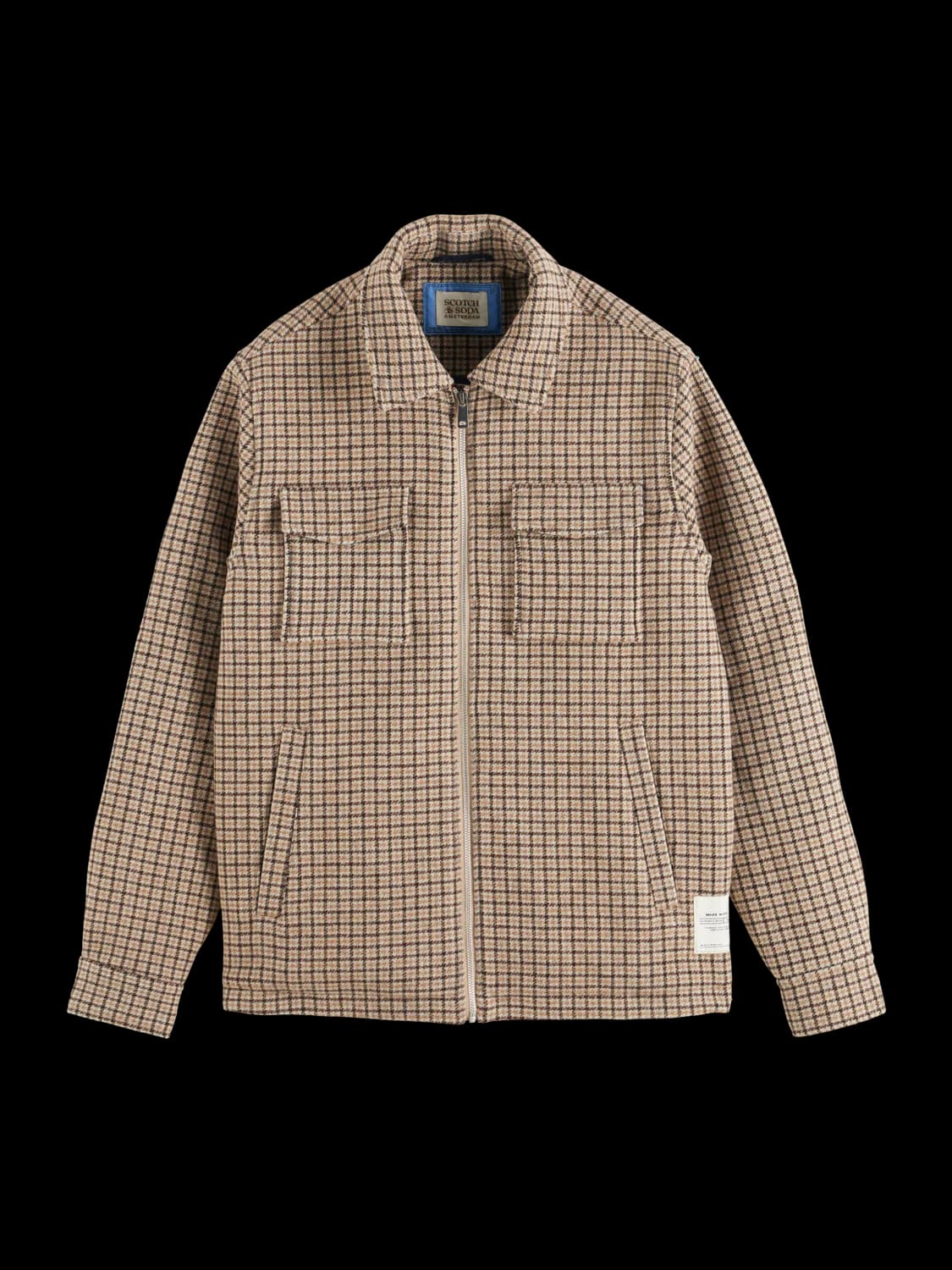 Wool blend zip-thru jacket