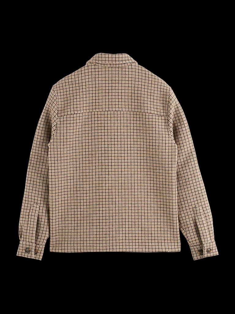 Wool blend zip-thru jacket