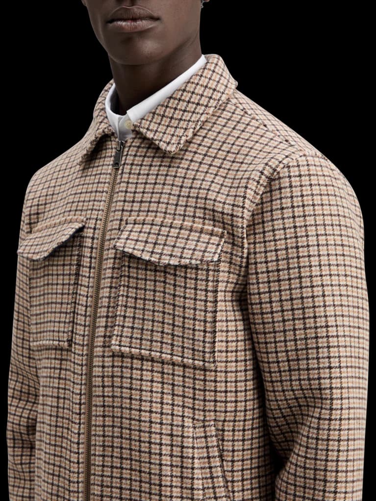Wool blend zip-thru jacket