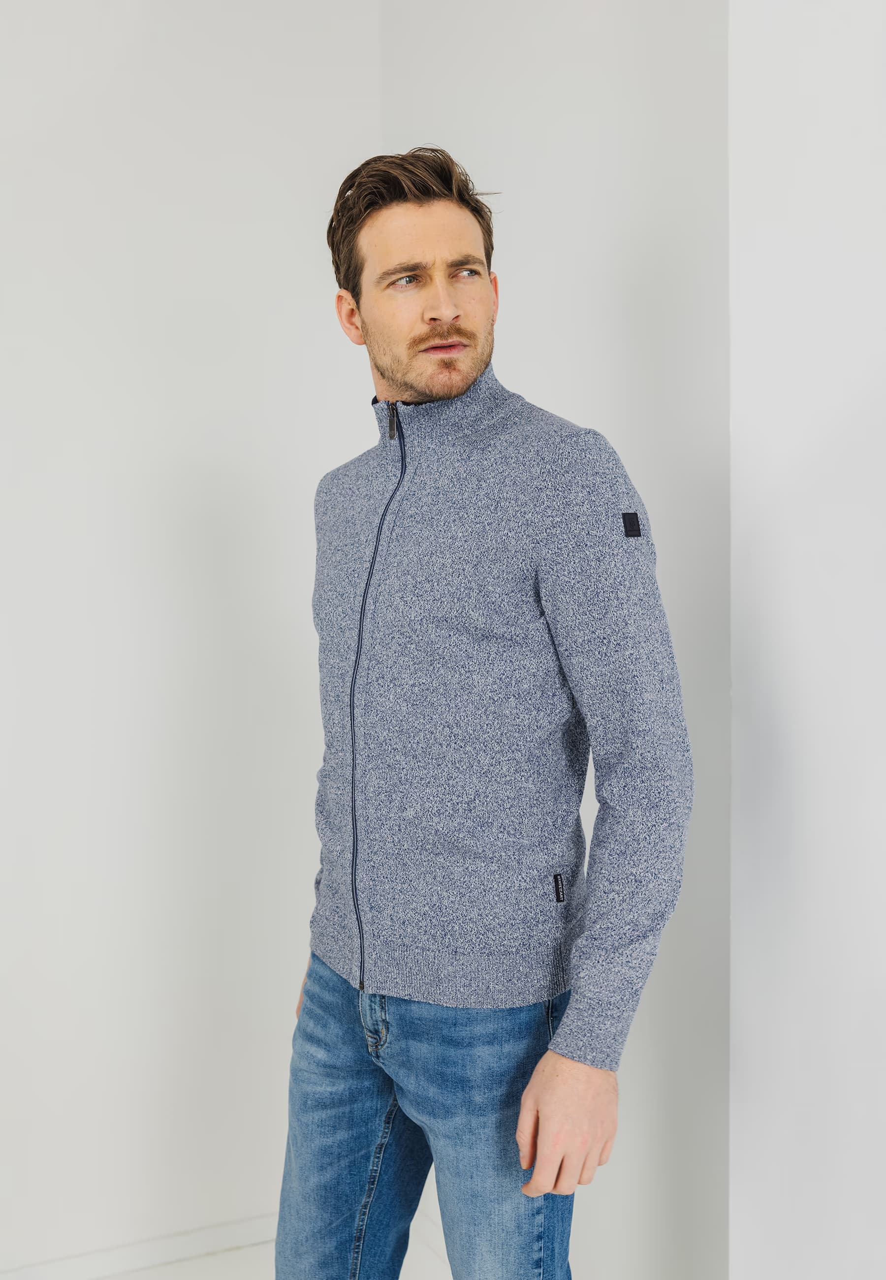 Cardigan plain knit
