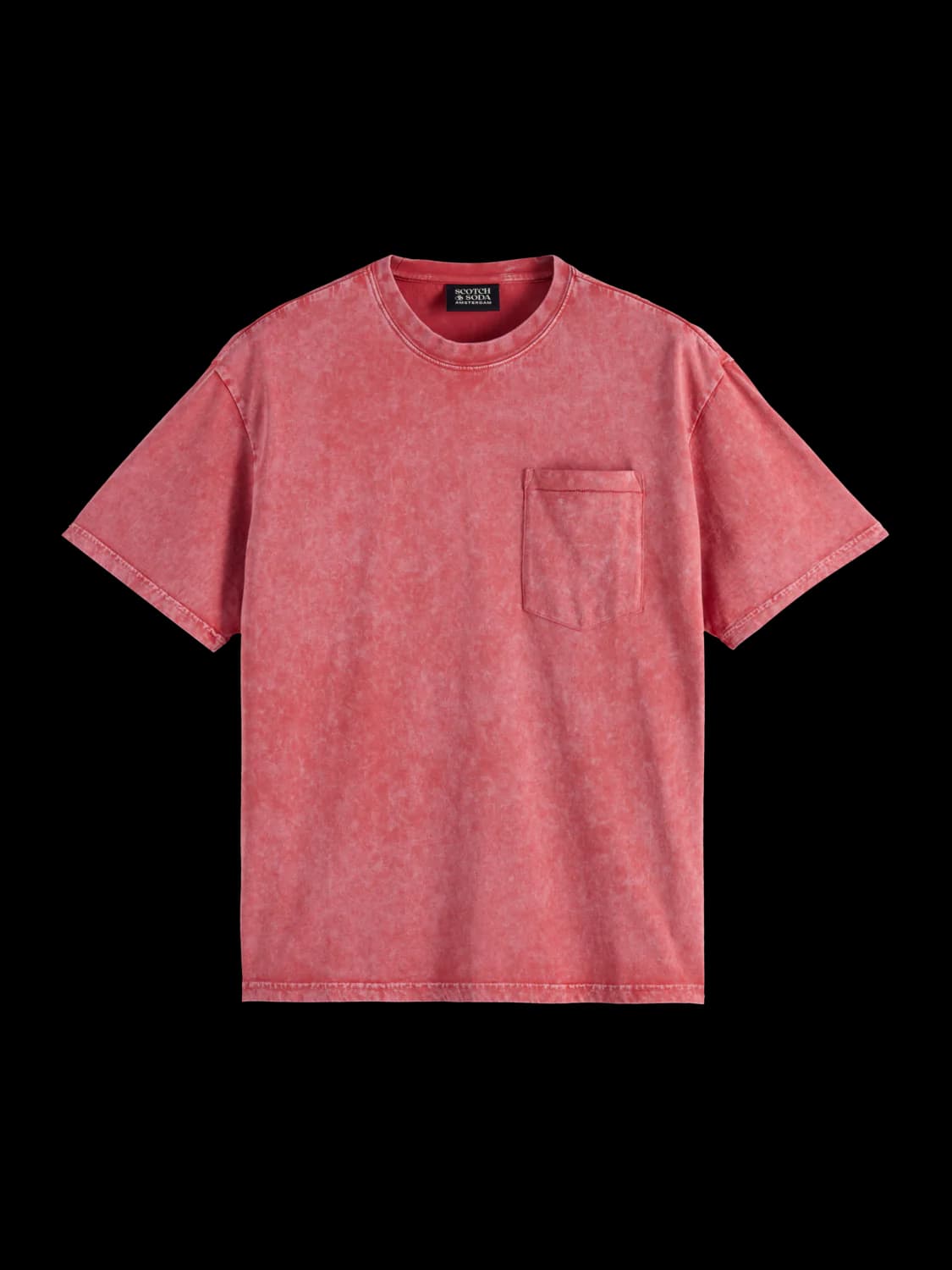 Washed pocket relaxed tee