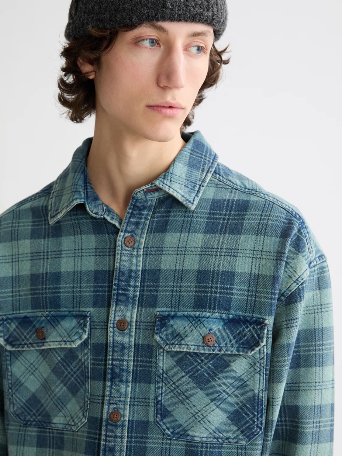 Washed denim