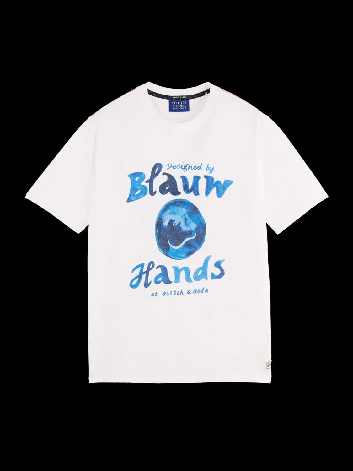 Blauw hands tee