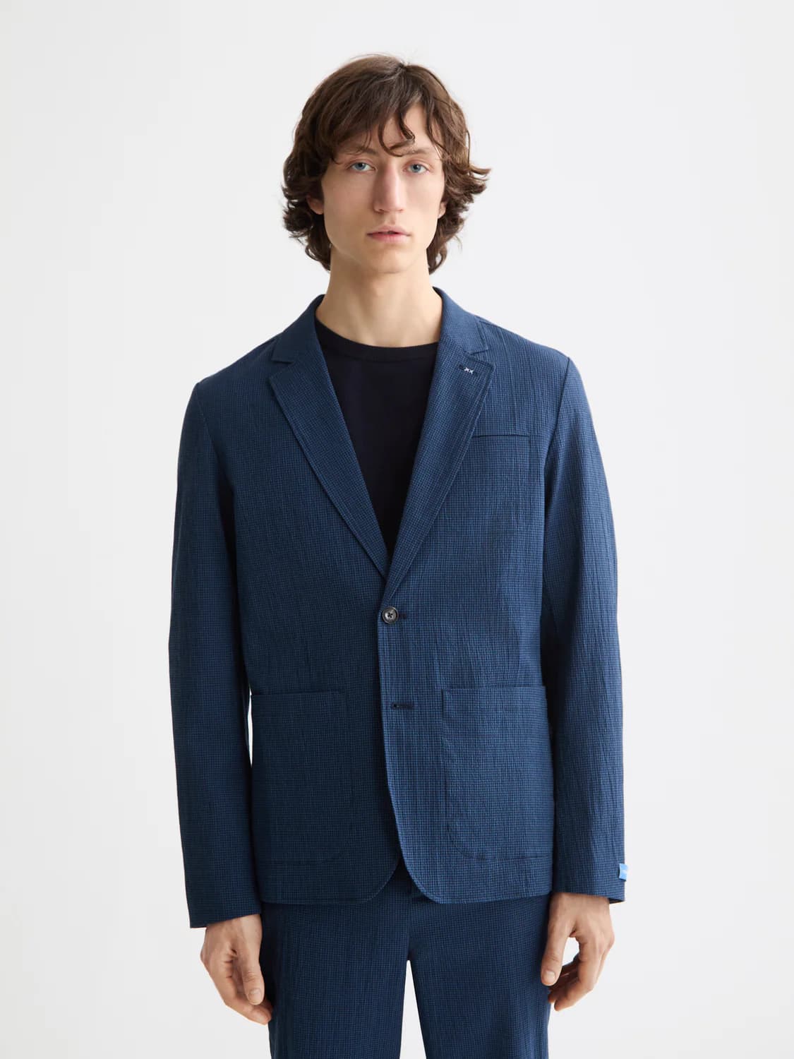 Reg fit seersucker blazer