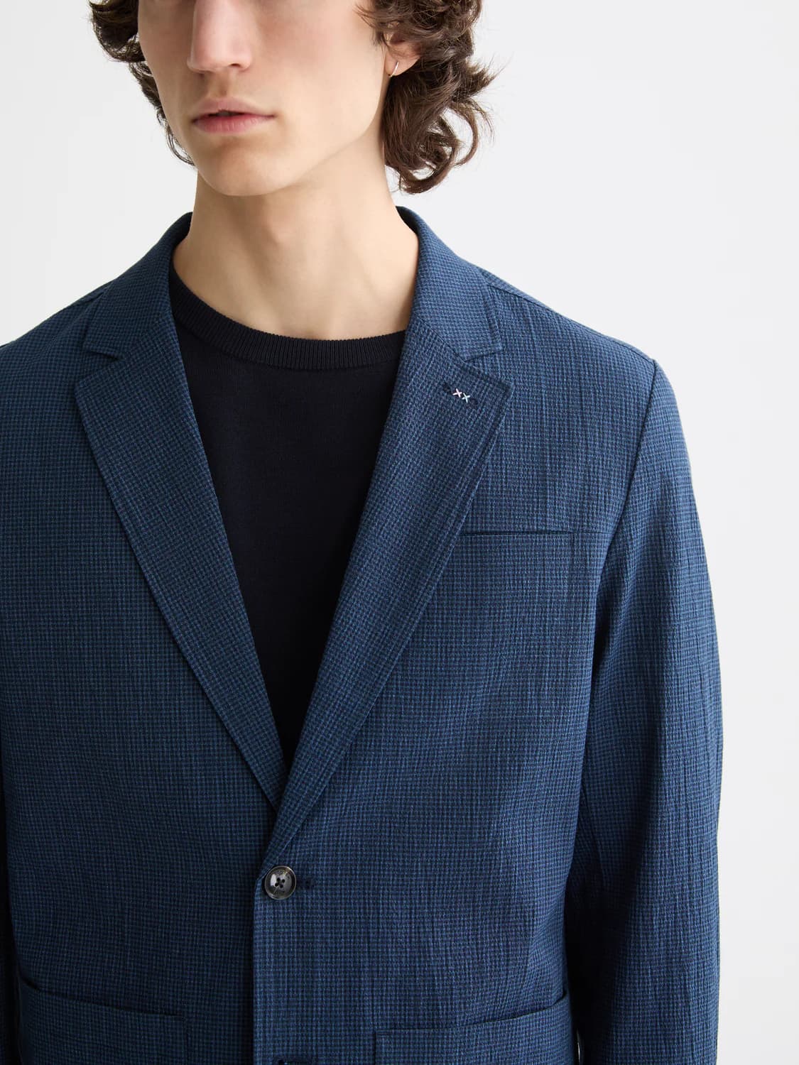 Reg fit seersucker blazer