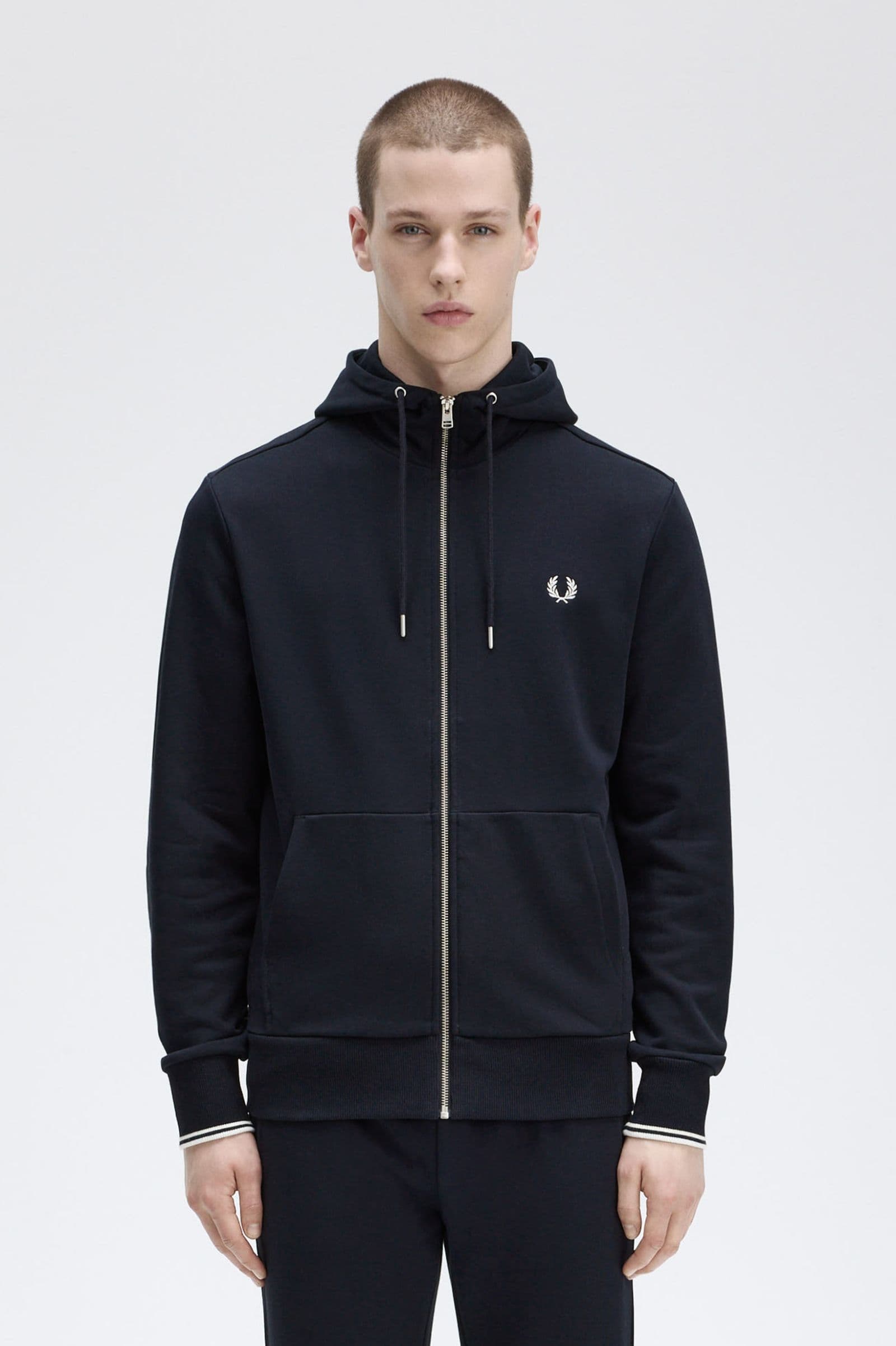 Hooded zip sweat