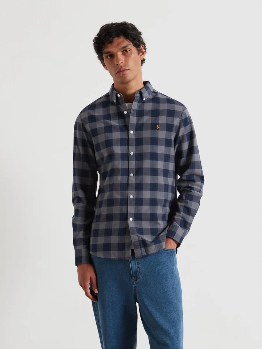 Brewer check slim fit
