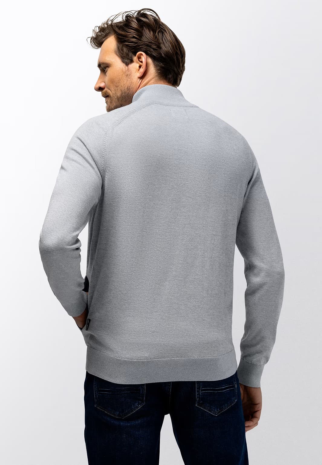 Mouline cardigan rits