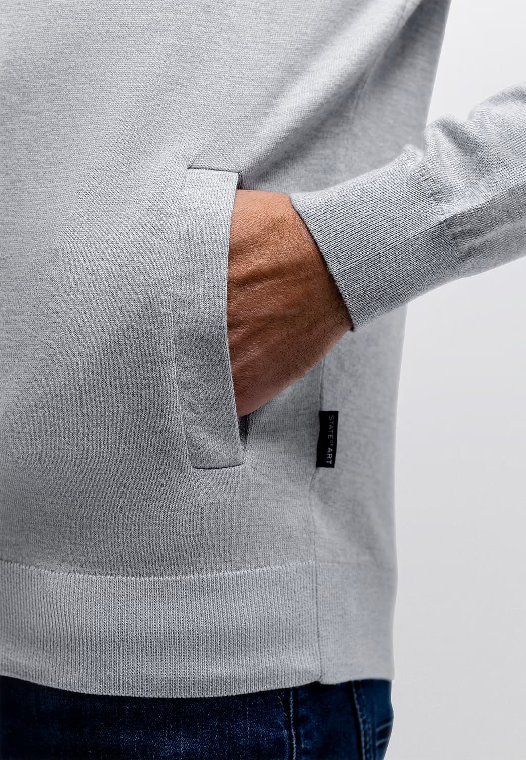 Mouline cardigan rits