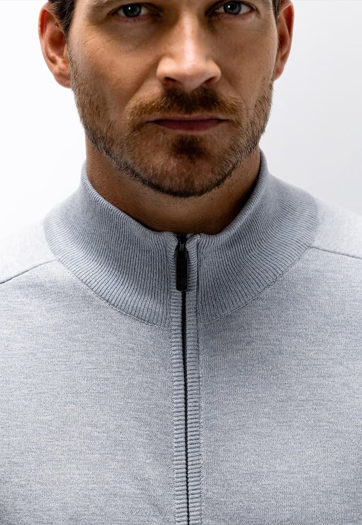 Mouline cardigan rits