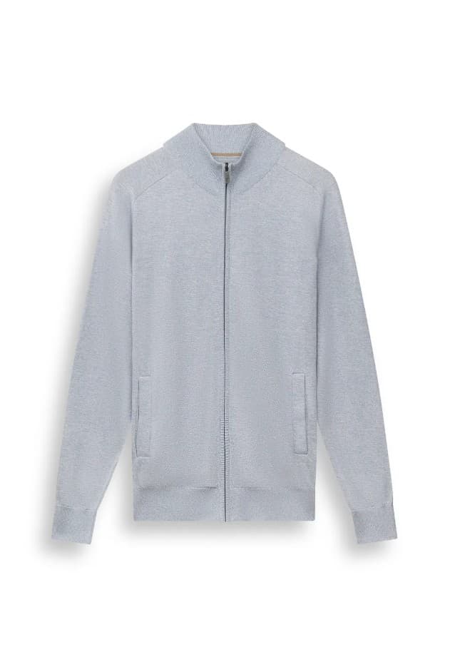 Mouline cardigan rits