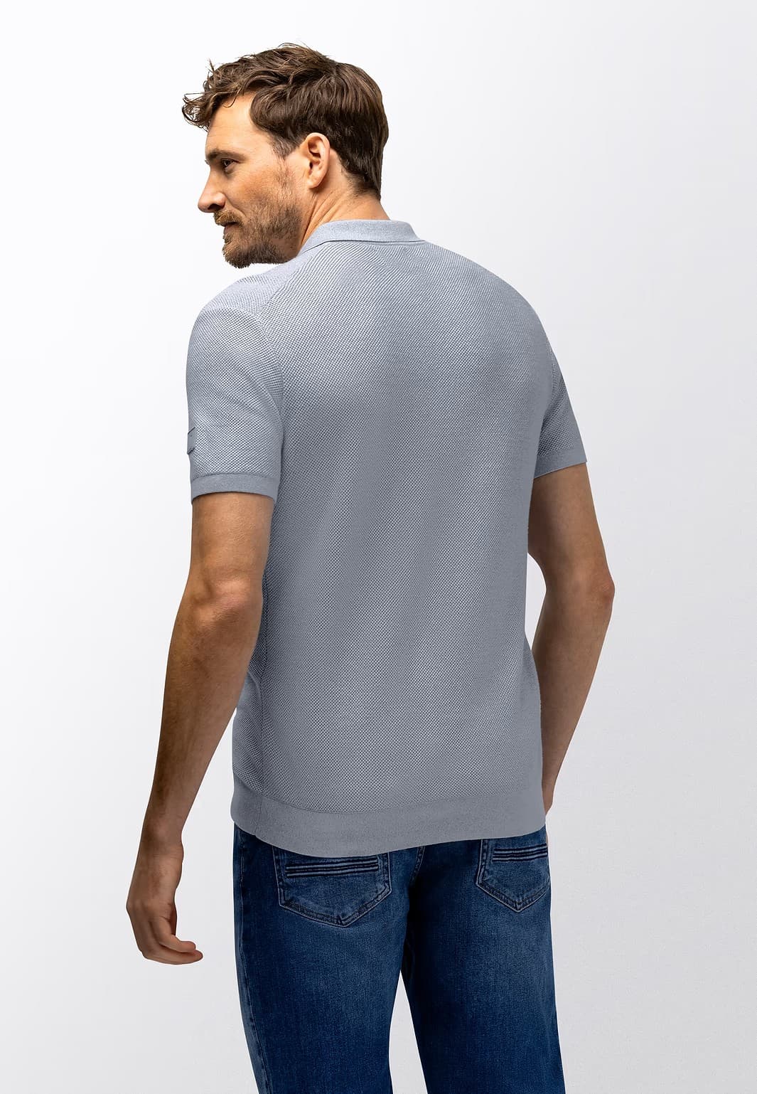 Knitted poloshirt ss