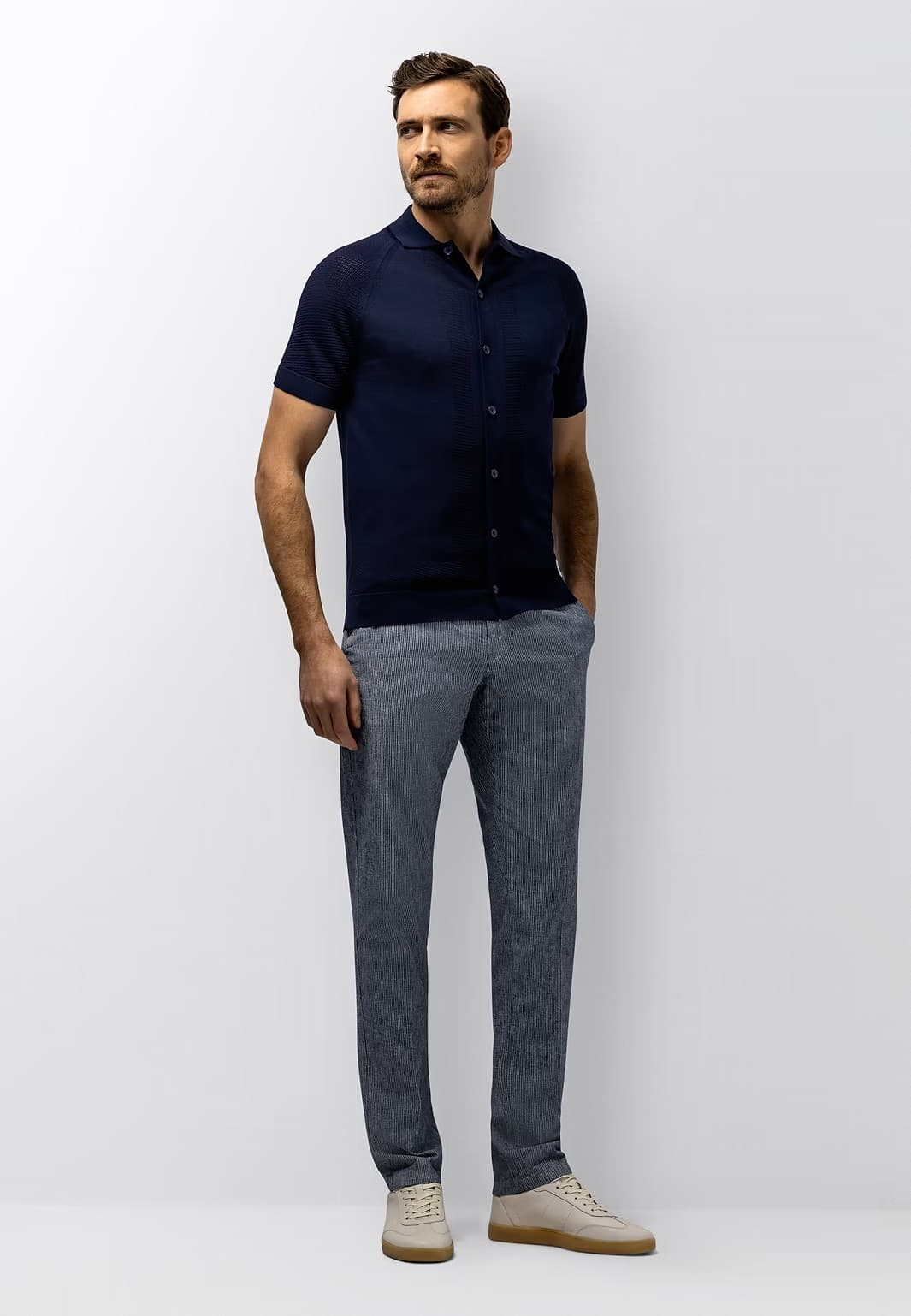 Knitted poloshirt ss