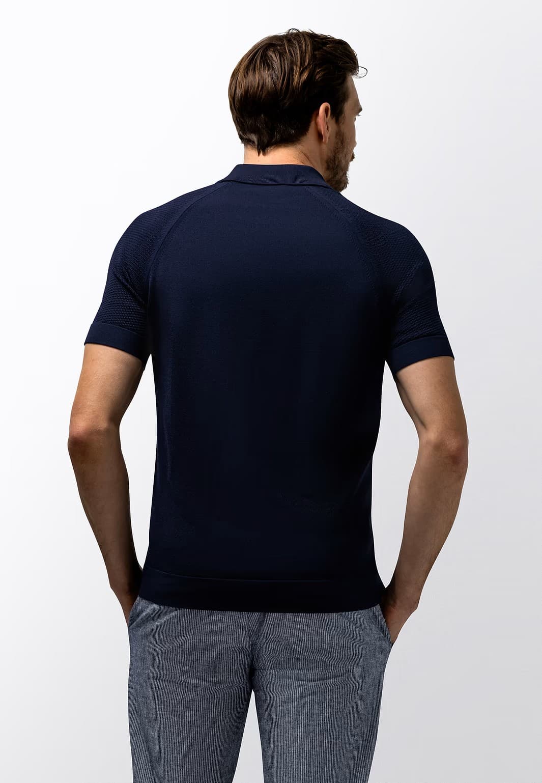 Knitted poloshirt ss