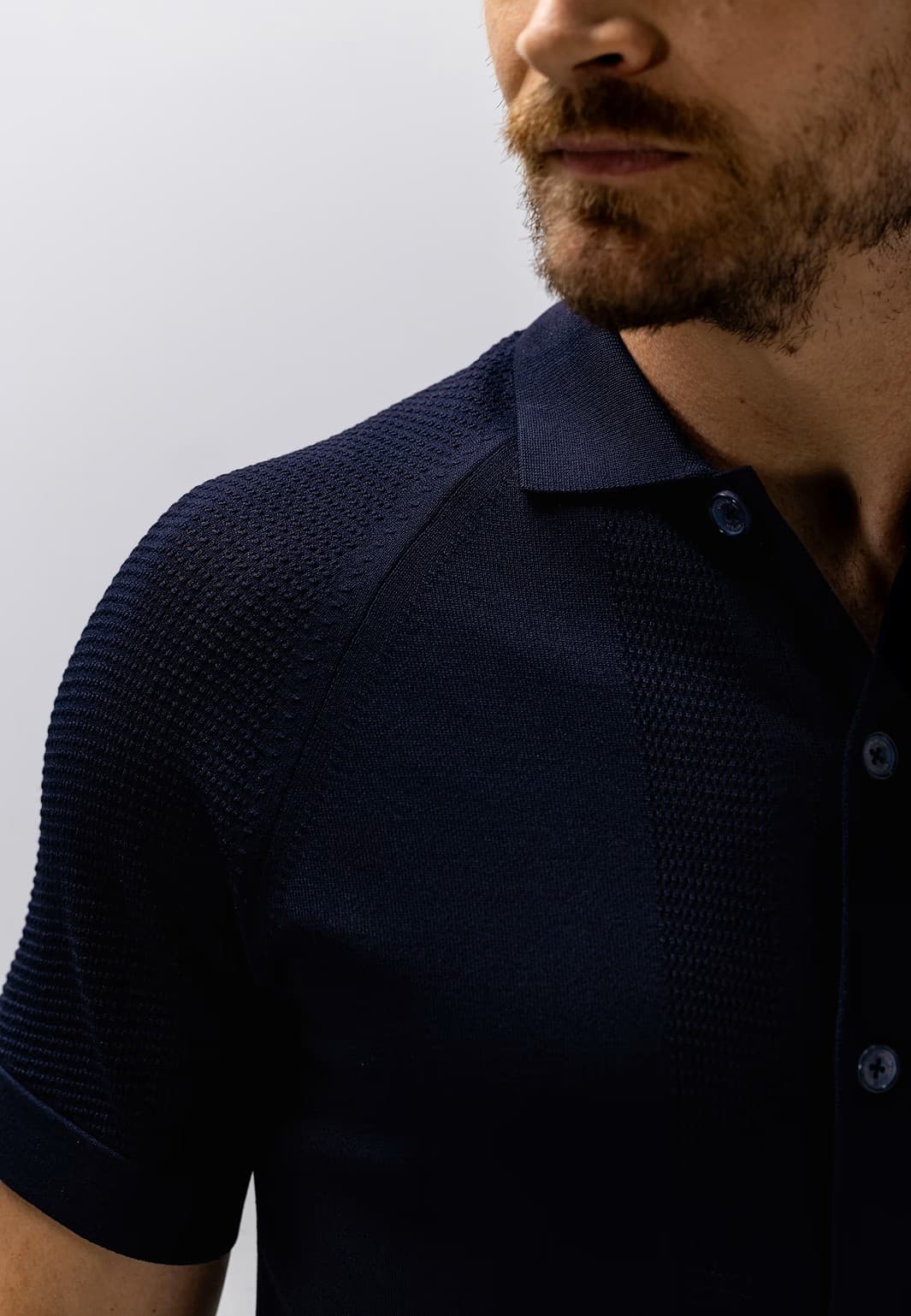 Knitted poloshirt ss