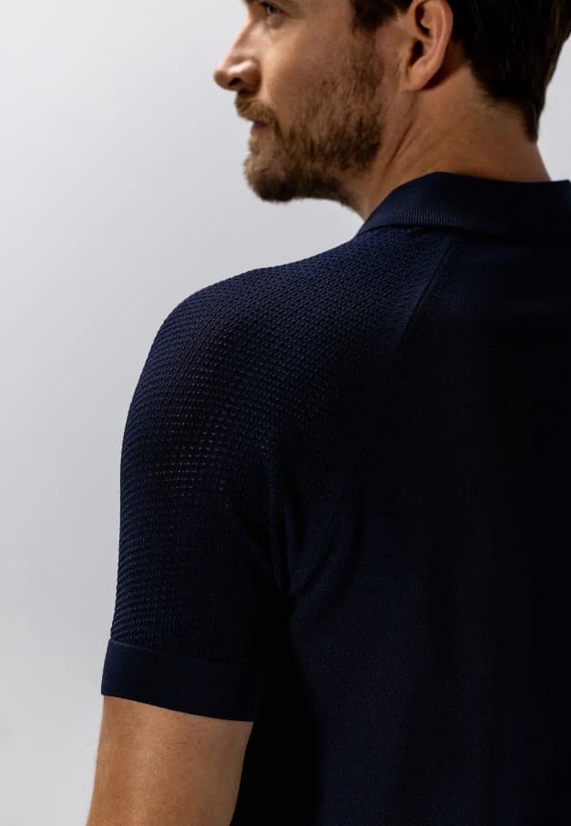 Knitted poloshirt ss
