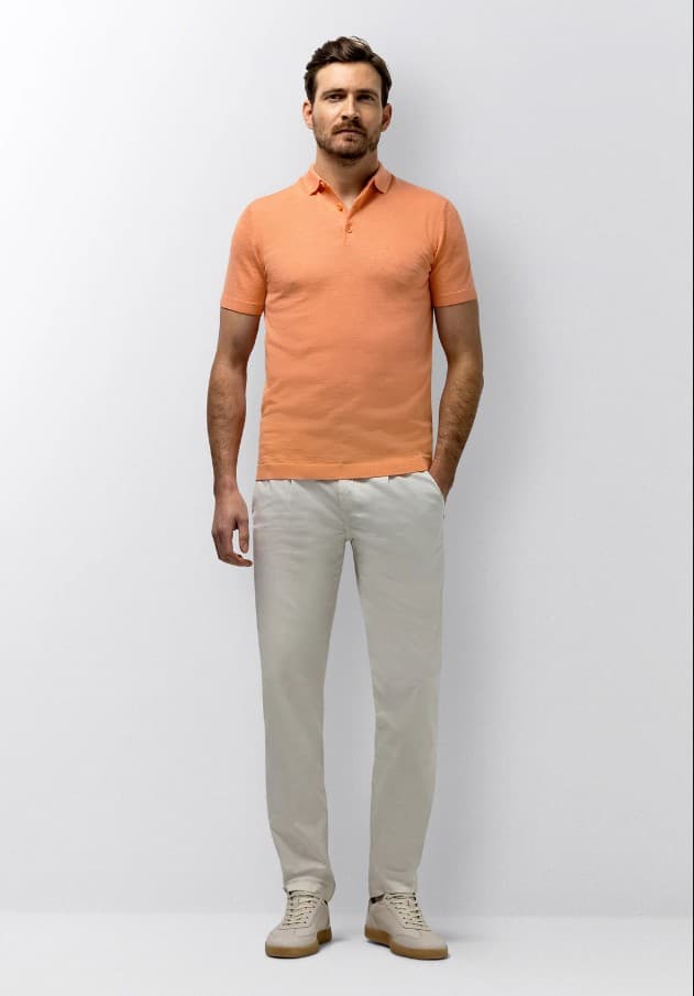 Knitted poloshirt ss