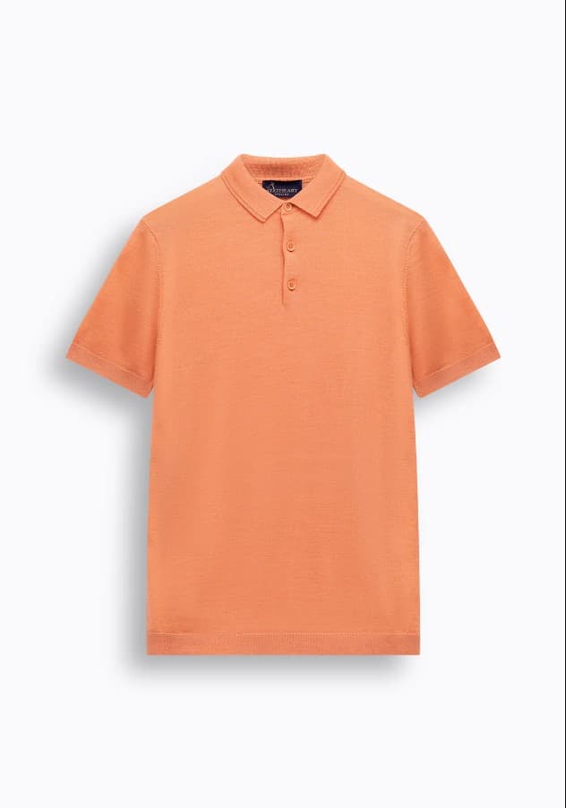Knitted poloshirt ss