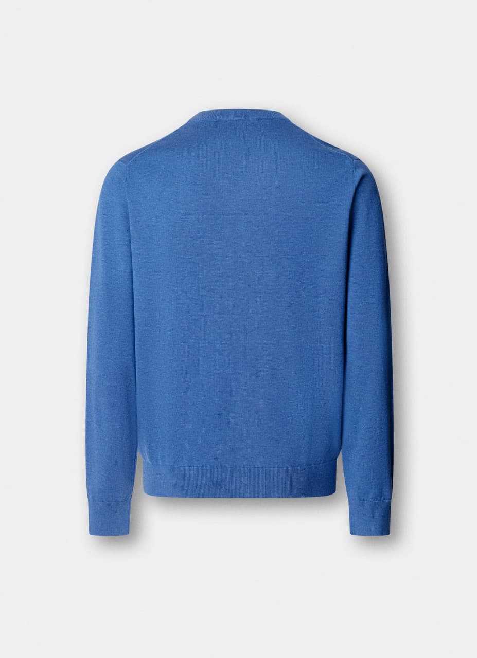 Cotton silk v-neck