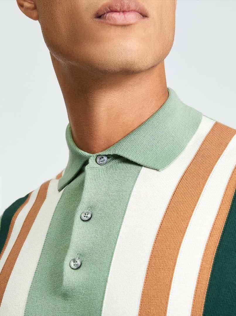 Vertical stripe knitted