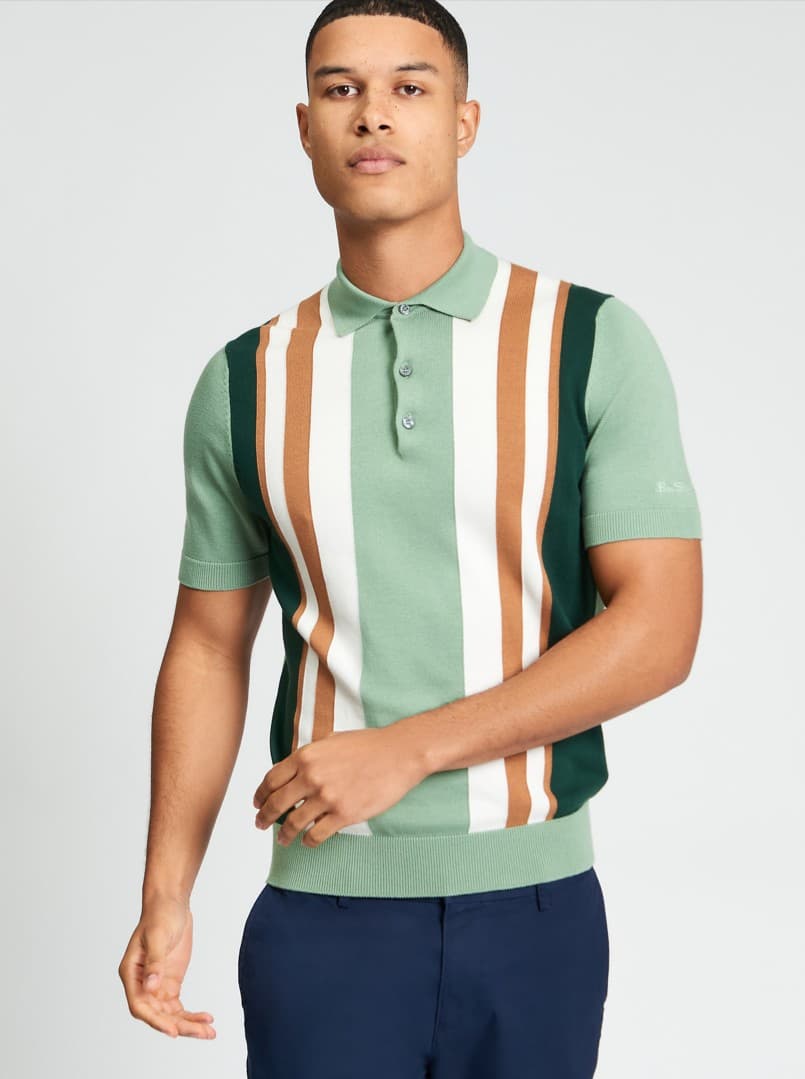 Vertical stripe knitted