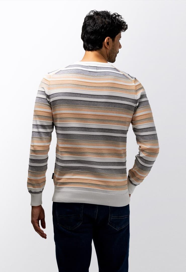 C-neck striped