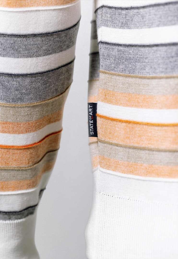 C-neck striped