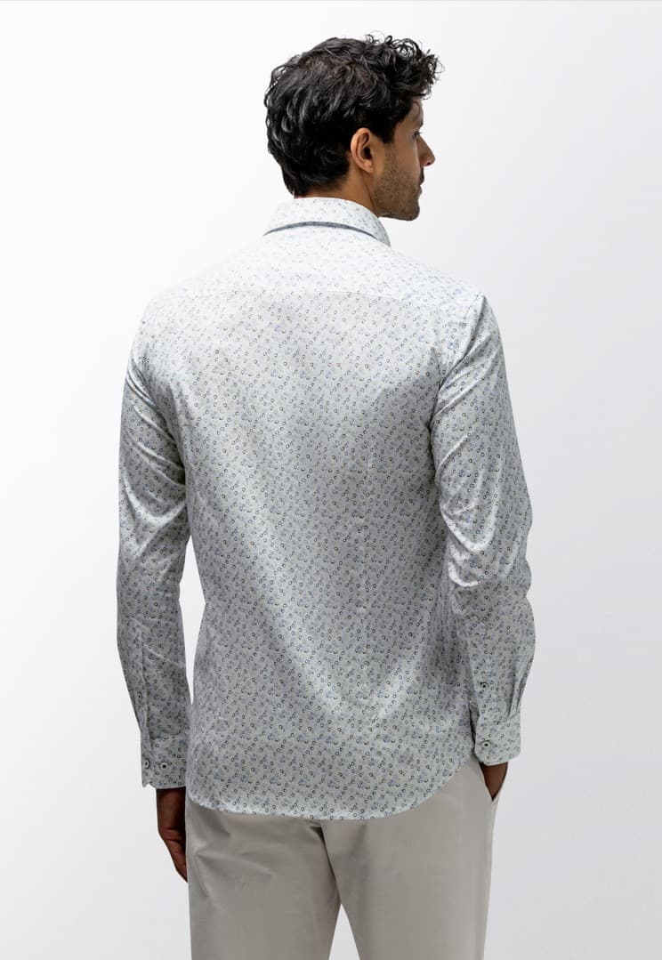 Poplin print ls bd