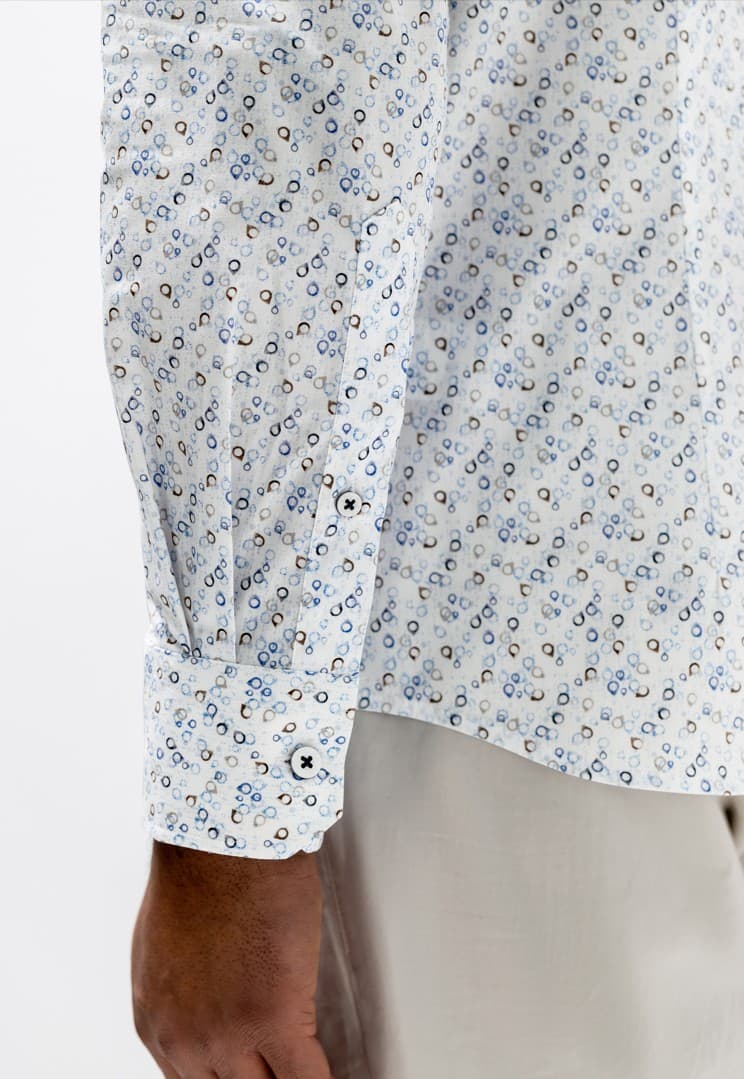 Poplin print ls bd
