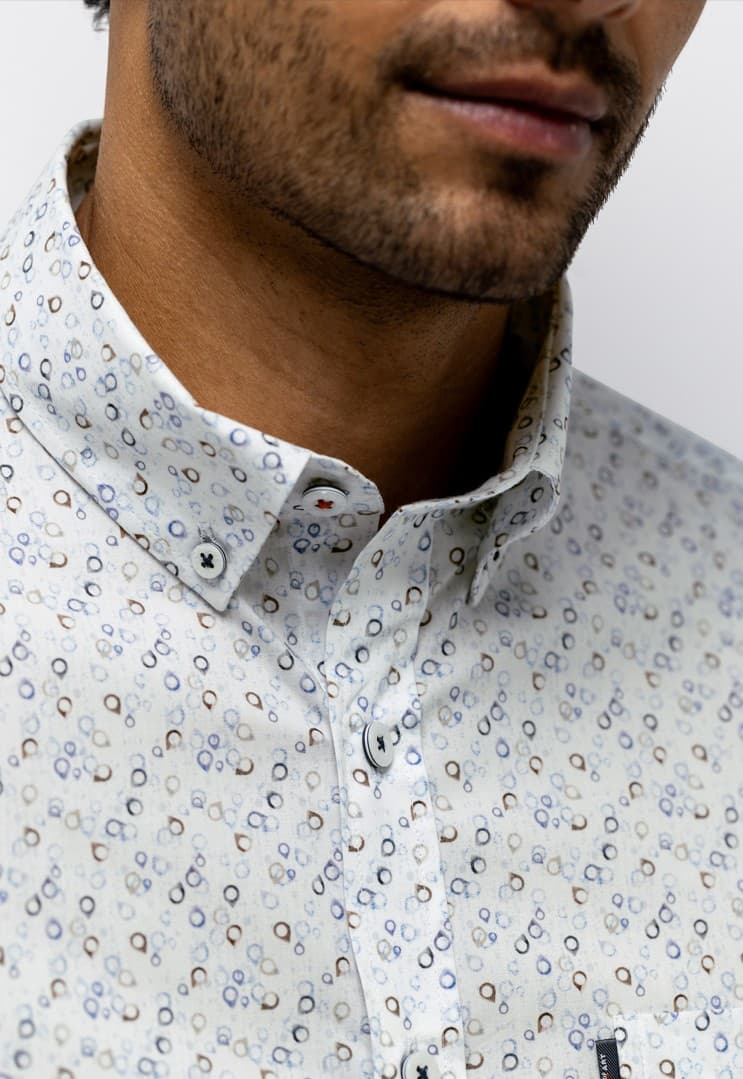 Poplin print ls bd