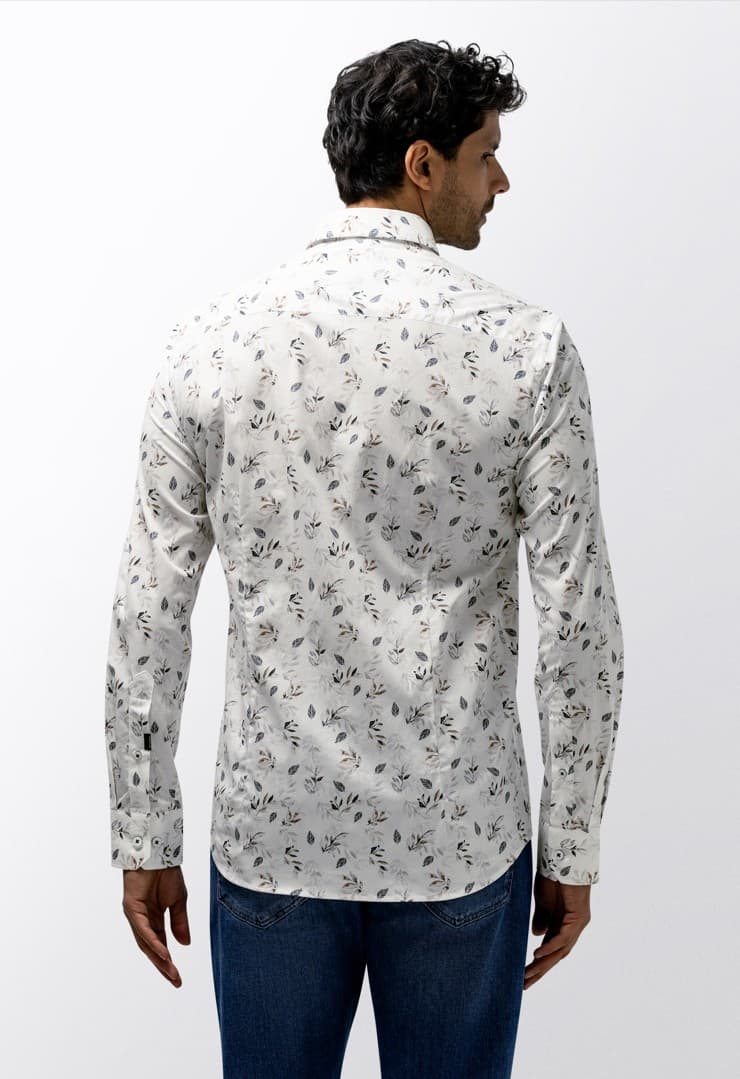 Poplin print ls bd