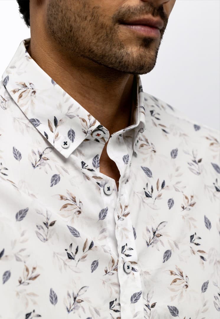 Poplin print ls bd