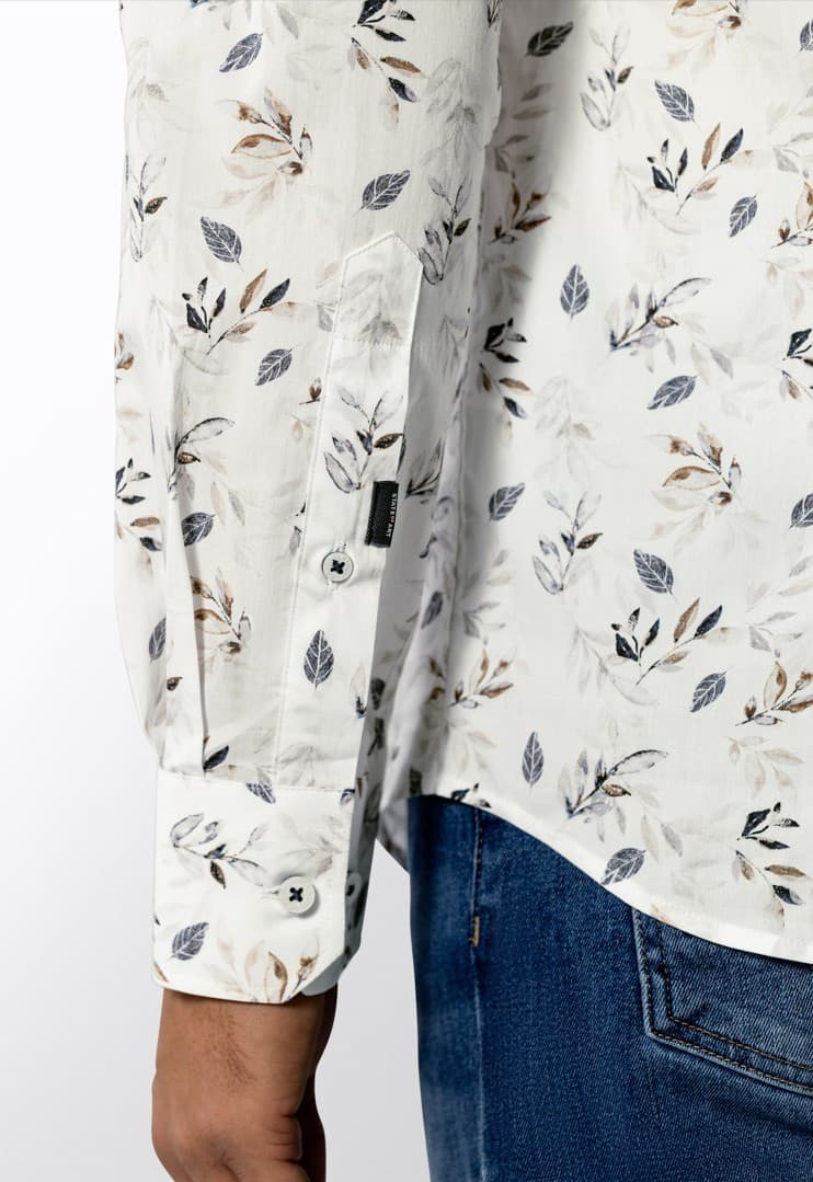 Poplin print ls bd