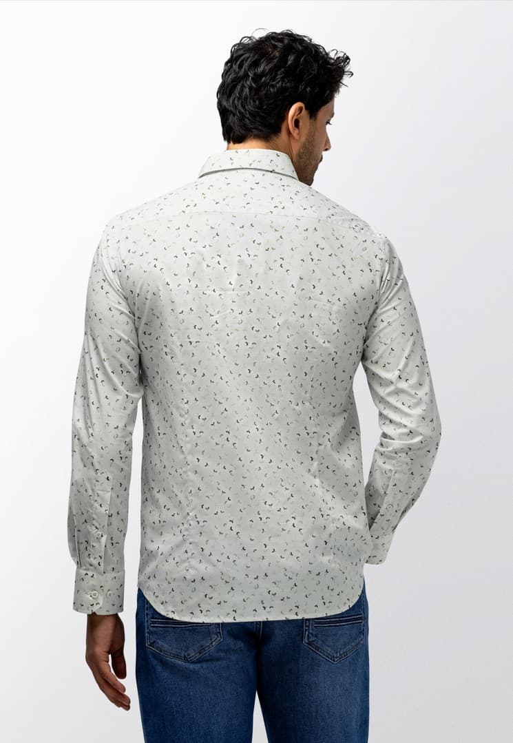 Poplin print ls bd